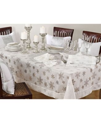 Table Runner with Burnout Snowflake Design