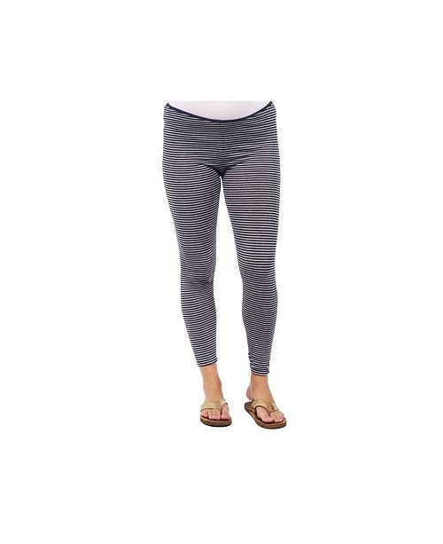 24seven Comfort Apparel Women S Stripped Stretch Ankle Length