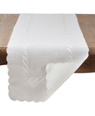 Embroidered Runner with Braided Design