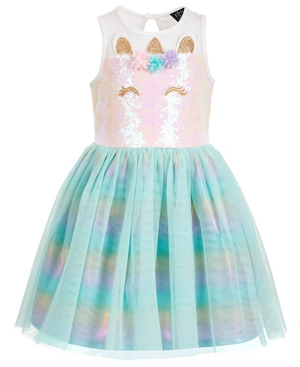 Pink & Violet Little Girls Sequin Unicorn Dress & Reviews - All Girls ...