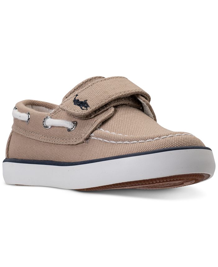 Ralph Lauren Frazier Boat Ez Boys Sneakers In Beige