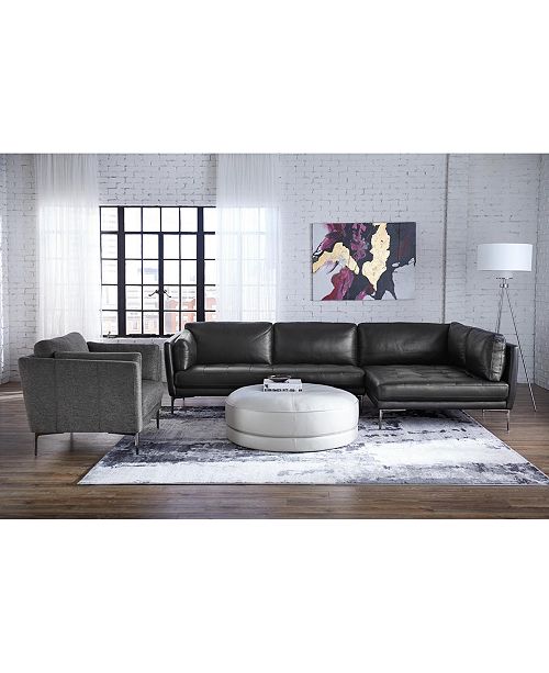 Furniture Koah Fabric And Leather Sectional Sofa Collection
