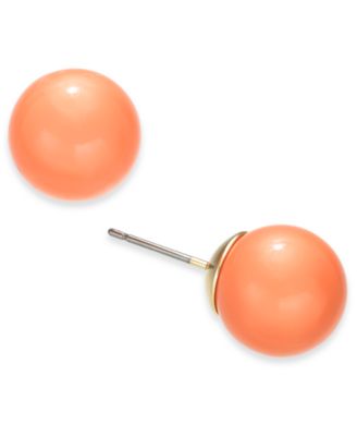 Charter Club - Gold-Tone Imitation Pearl Stud Earrings