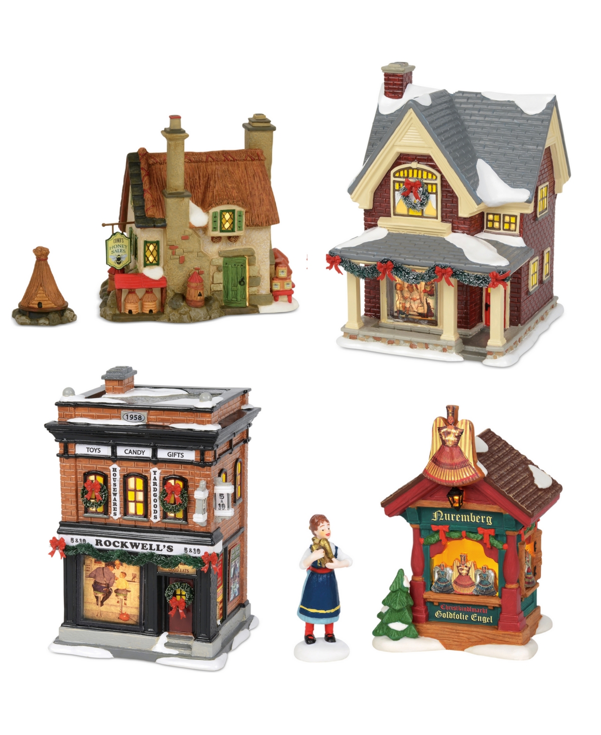 Department Five Villages Friends Neighbor Set Of 3 In Multi