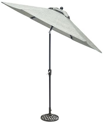 Agio - Vintage II Outdoor 9' Auto-Tilt Umbrella with Base