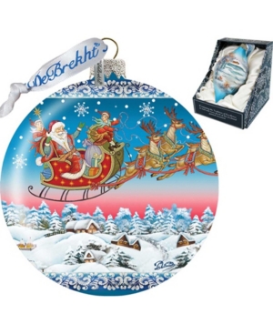 G.debrekht Limited Edition Oversized Up-up Away Ball Glass Ornament In Multi