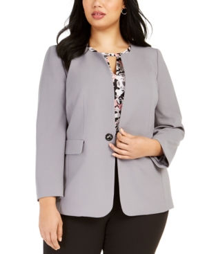 Nine West Plus Size Toggle-Closure Jacket