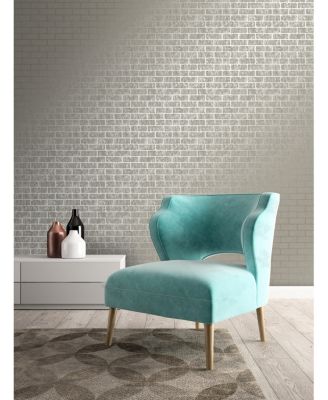 Graham & Brown - Milan Brick Taupe and Gold Wallpaper