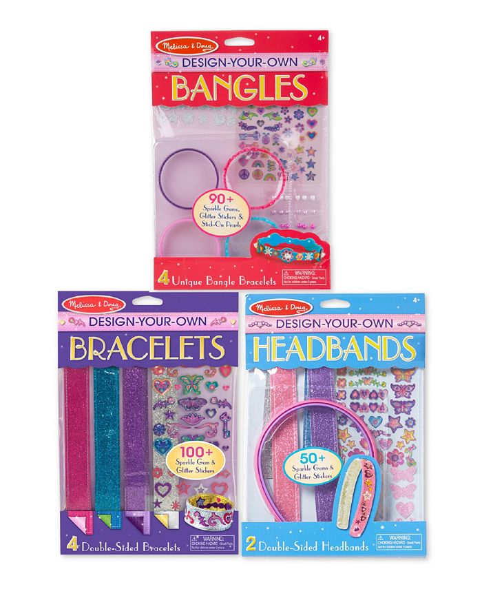 Melissa and Doug - Design-Your-Own Bracelets, Headbands & Bangles Accessories Bundle