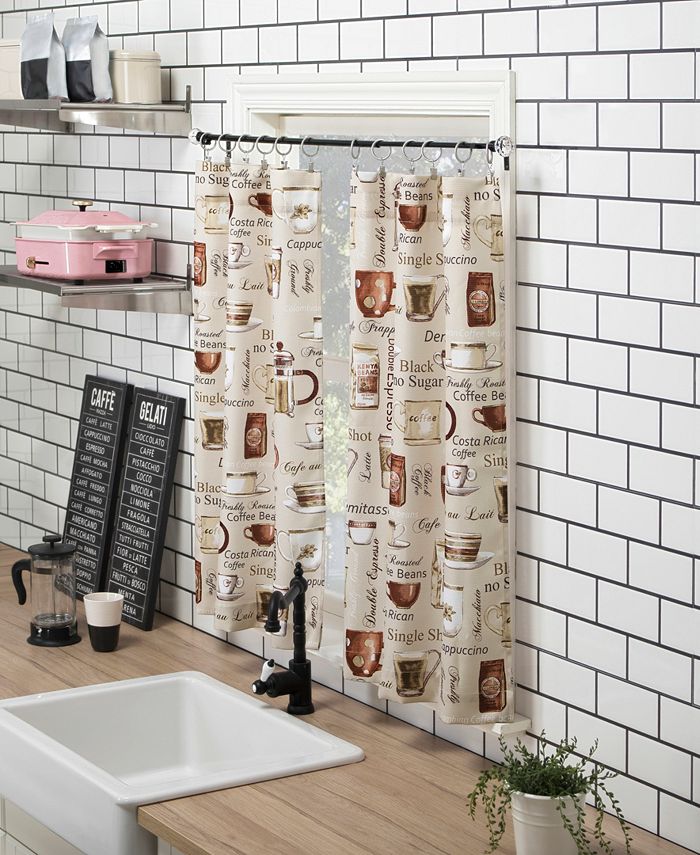 No. 918 Bristol Coffee Shop 54" x 24" SemiSheer Kitchen Curtain Set