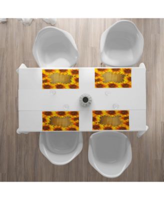 Ambesonne Sunflower Place Mats, Set of 4