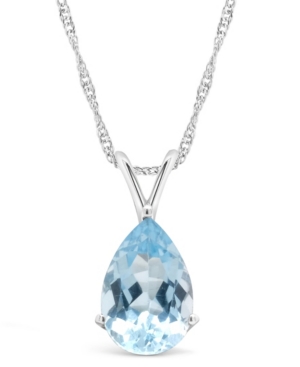 image of Sky Blue Topaz (3-3/8 ct. t.w.) Pendant Necklace in Sterling Silver. Also Available in Citrine and Rose Quartz