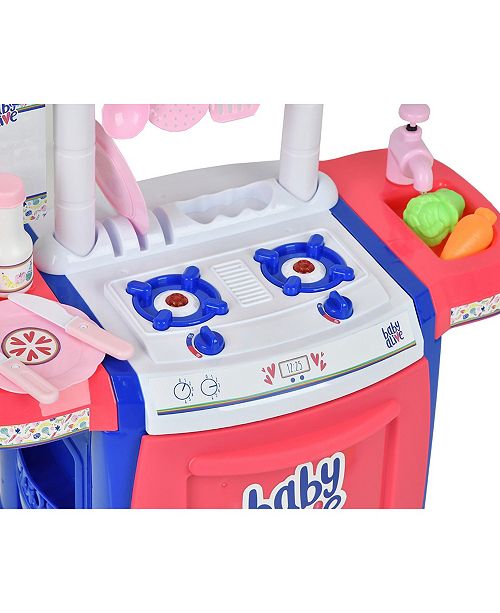  Baby  Alive Pretend Play Baby  Doll  Kitchen  Set  with Cooking 