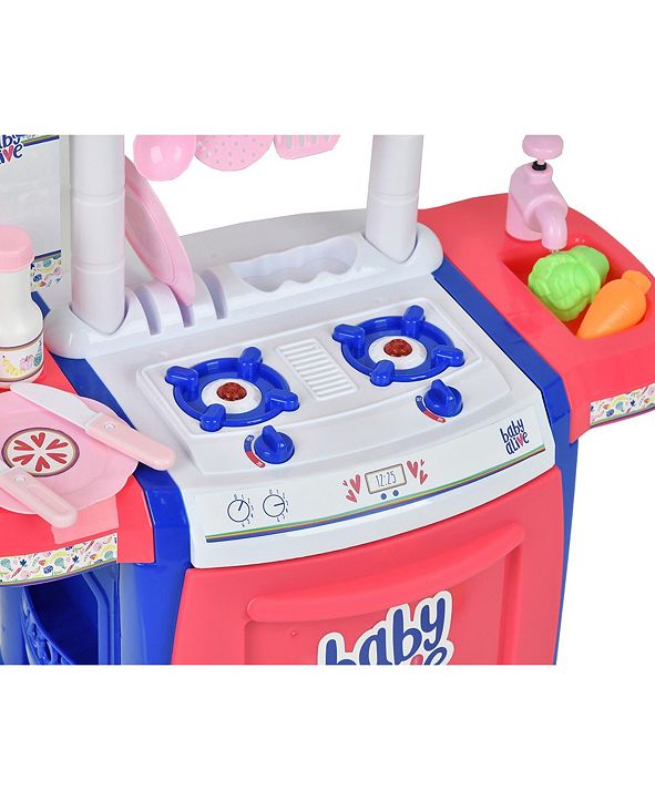 Baby Alive Pretend Play Baby Doll Kitchen Set with Cooking Accessories