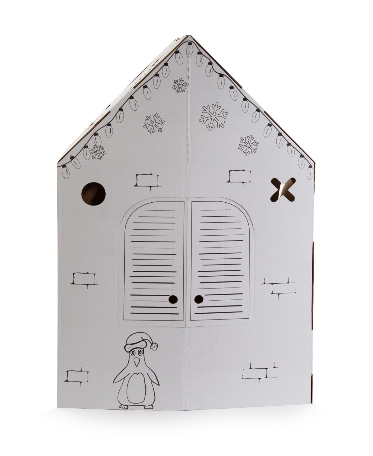 Easy Playhouse Holiday Cottage Cardboard Playhouse In Multi
