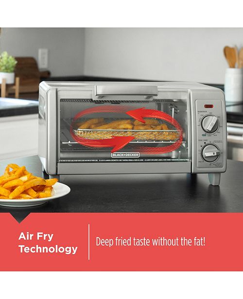 Black & Decker TO1785SG Crisp N' Bake Air Fry 4 Slice Toaster Oven