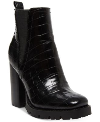 croc platform boots