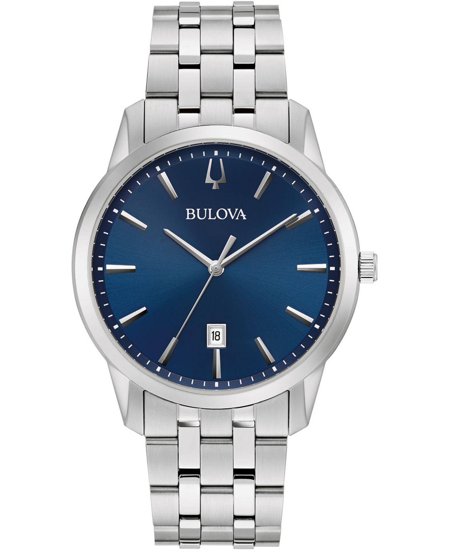 Мужские часы Bulova Sutton Stainless Steel Bracelet Watch 40mm — фото 1