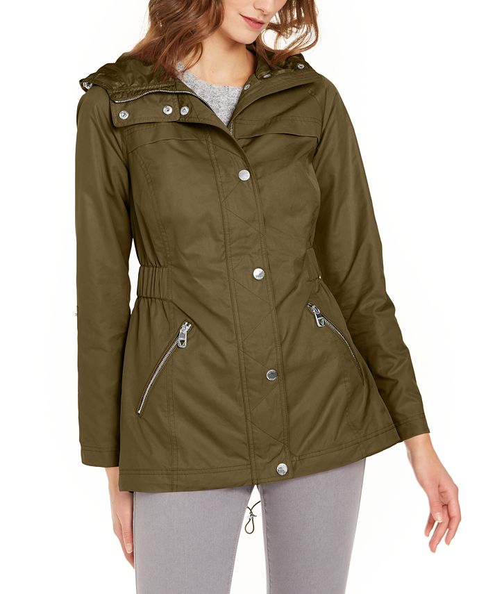 GUESS Adjustable-Waist Water-Resistant Hooded & Reviews Coats & Jackets - - Macy's