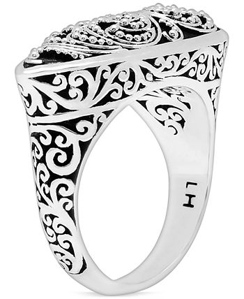 Lois Hill - Filigree Teardrop Statement Ring in Sterling Silver