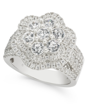 image of Diamond Flower Cluster Ring (2-1/2 ct. t.w.) in 14k White Gold