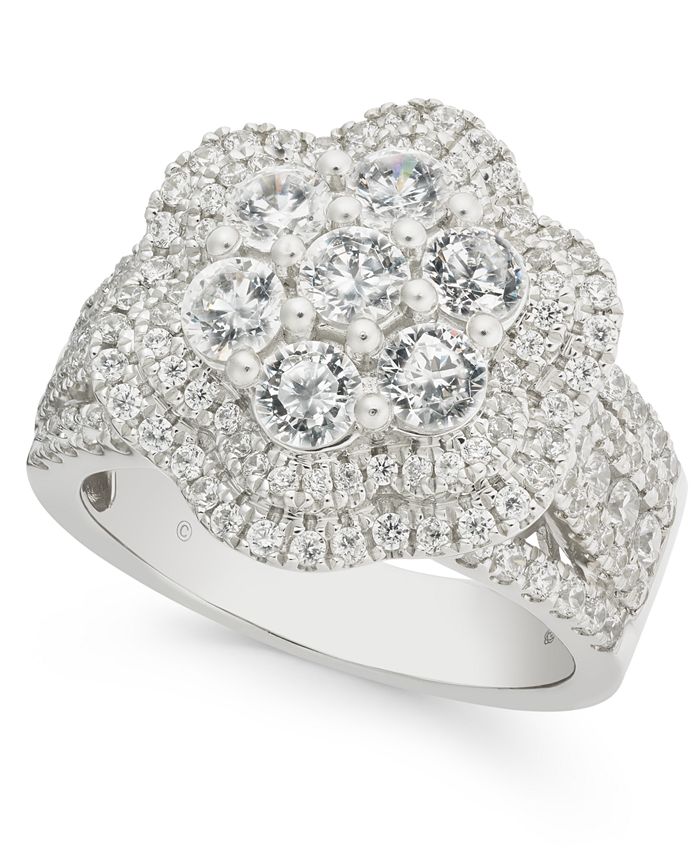 Macy's Diamond Flower Cluster Ring (21/2 ct. t.w.) in 14k White Gold