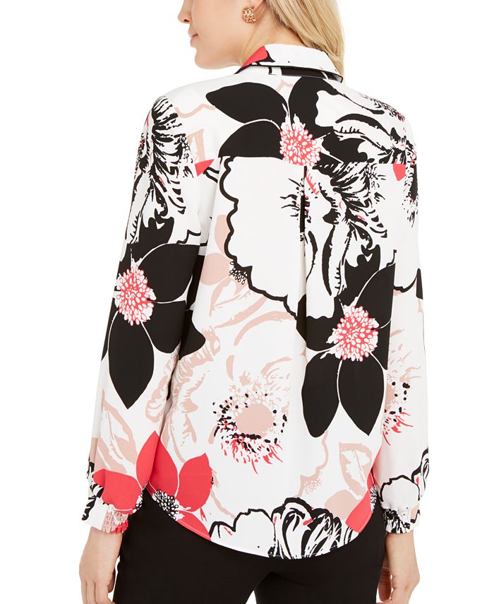 Alfani Printed Surplice Blouse Created For Macys Macys 