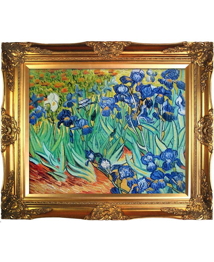 La Pastiche By Overstockart Irises with Victorian Frame, 24