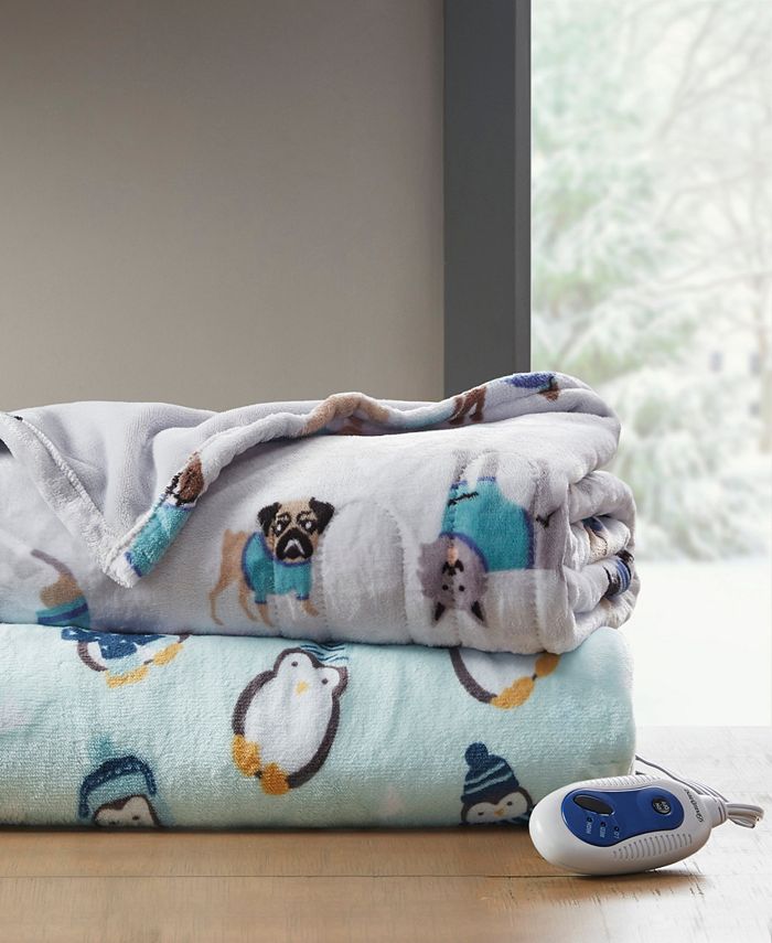 Beautyrest Novelty Electric Plush Throw, 60" x 70" Macy's