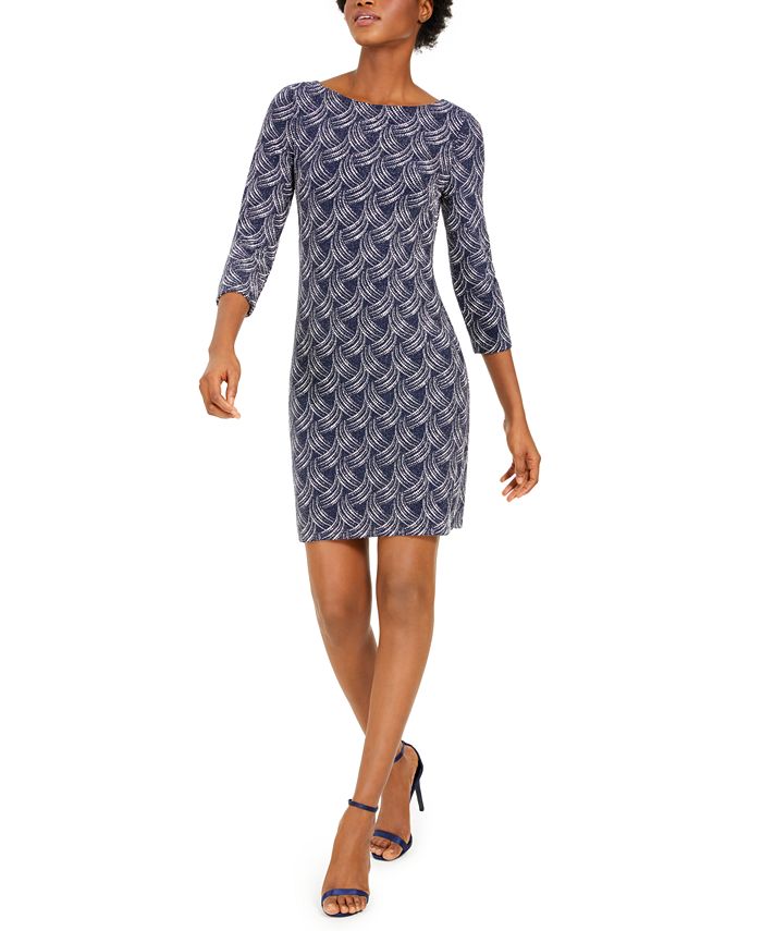 Jessica Howard Petite GlitterKnit Sheath Dress Macy's