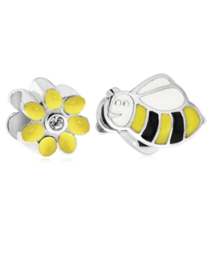 Rhona Sutton 4 Kids Children's Enamel Daisy Bee Bead Charms In Assorted