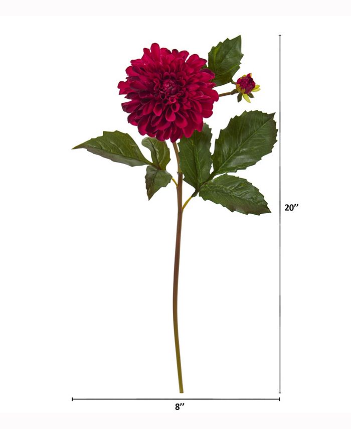 Nearly Natural 20in. Dahlia Artificial Flower Set of 6 Macy's