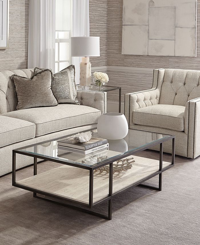 Bernhardt harlow metal rectangular cocktail table sale