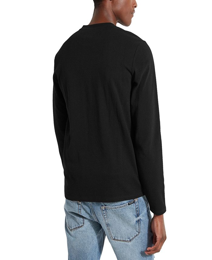 GUESS Men's Nash Sport Logo Taped Long Sleeve T-Shirt & Reviews - T ...