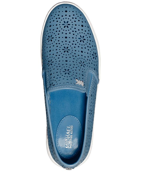 michael kors kane perforated slip on sneakers