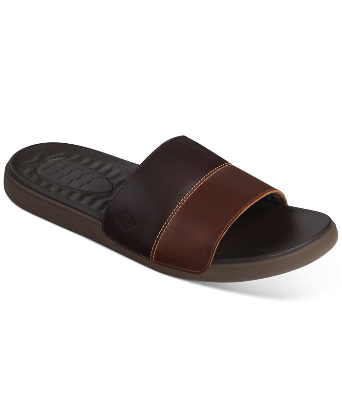 Sperry Men's PlushWave Slide Leather Sandals - Macy's