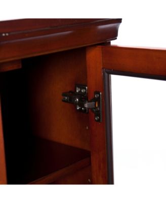 Stonington Color Changing Corner Convertible Electric Fireplace with Storage