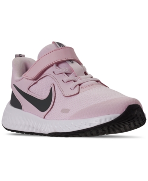 image of Nike Little Girls Revolution 5 Stay-Put Closure Running Sneakers from Finish Line