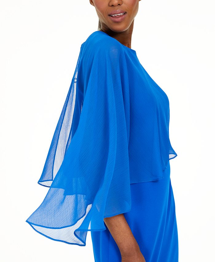 calvin klein chiffon capelet sheath dress calvin klein plus size capelet sheath dress 2026 Cheap Sale