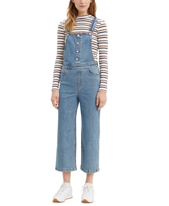 Levi's Cropped Wide-Leg Overalls & Reviews - Jeans - Juniors - Macy's