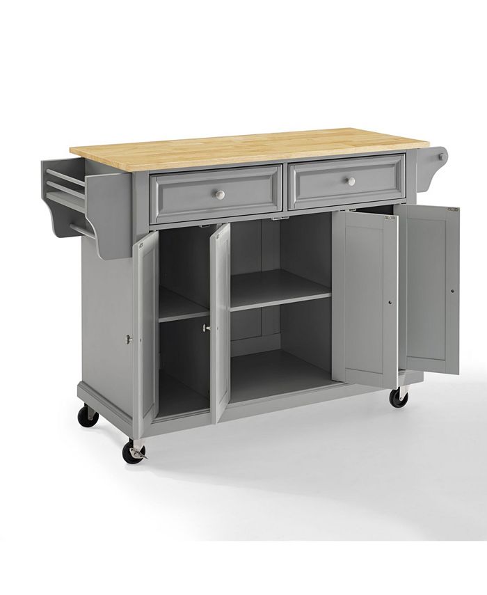 Crosley Natural Wood Top Kitchen Cart, Island Macy's