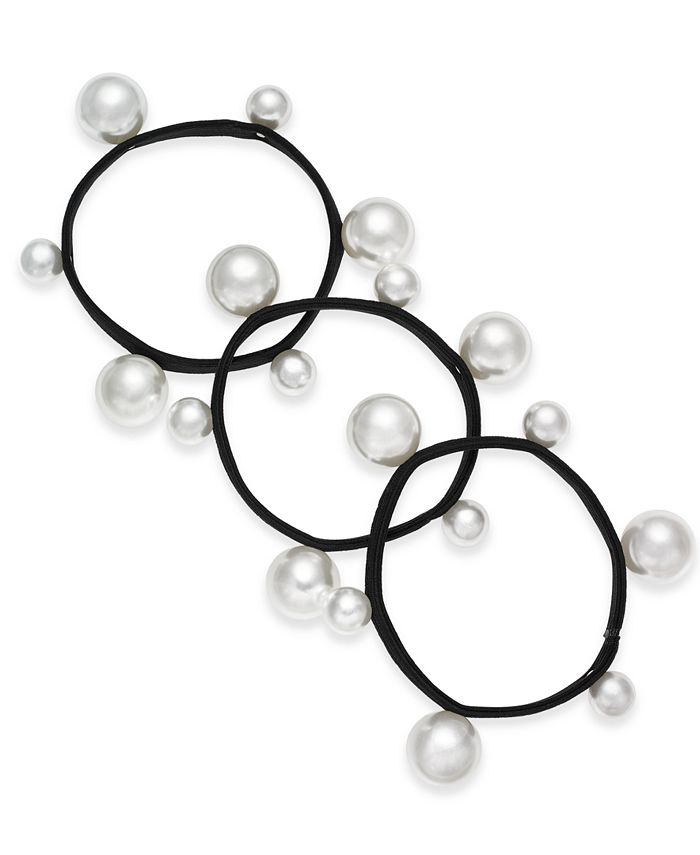 INC International Concepts INC 3Pc. Imitation Pearl Elastic Hair Tie