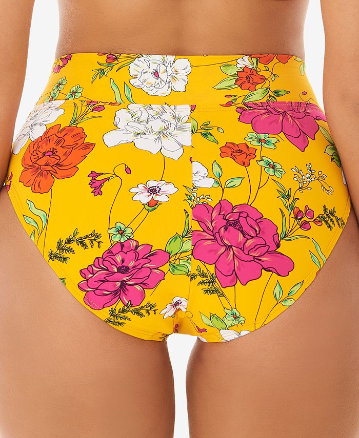 Skinny Dippers Women's Mac & Cheese Sirene Lace Up One Piece Swimsuit Yellow Size Medium