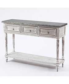 Wood And Metal Farmhouse Distressed Console Table