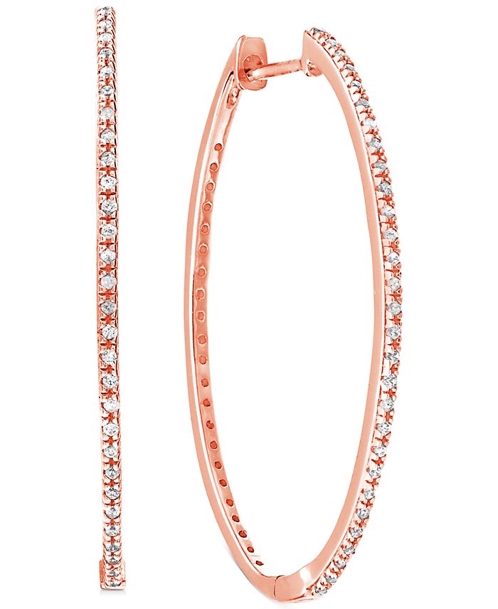 Macy's rose hotsell gold hoop earrings