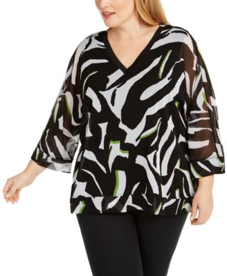 macy's alfani plus size tops