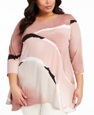 blush pink plus size tops