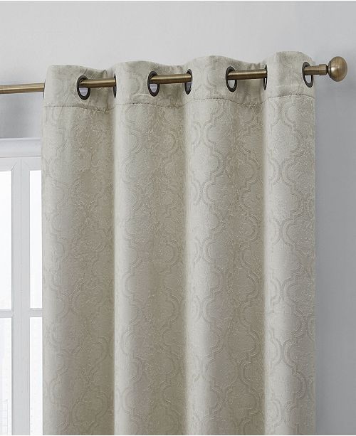 Hlc Me Obscura Busselton Lattice Blackout Grommet Curtain Panels