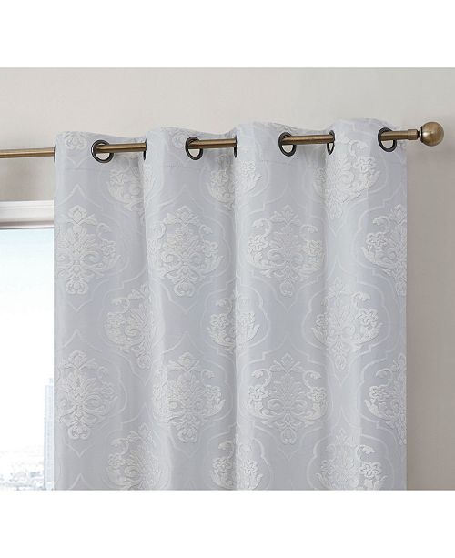 Hlc Me Obscura Newcastle Damask Flocked 100 Blackout Grommet