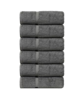 Luxury Hotel Spa Towel Turkish Cotton Hand Towels, Set of 6